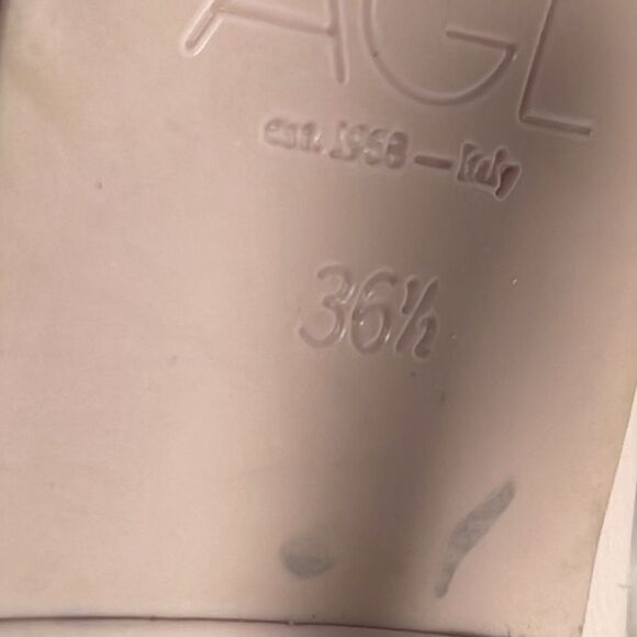 AGL Powder Pink Leather/Mesh Peep Toe Slingback Heels Sz 36.5/US 6.5 - Picture 5 of 7